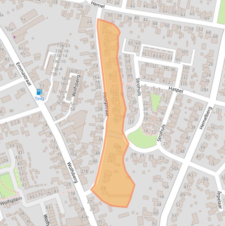 Kaart van postcodegebied 5721HN.