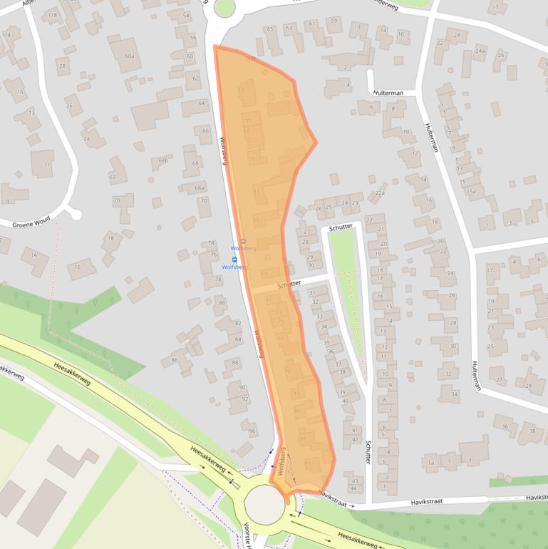 Kaart van postcodegebied 5721HS.