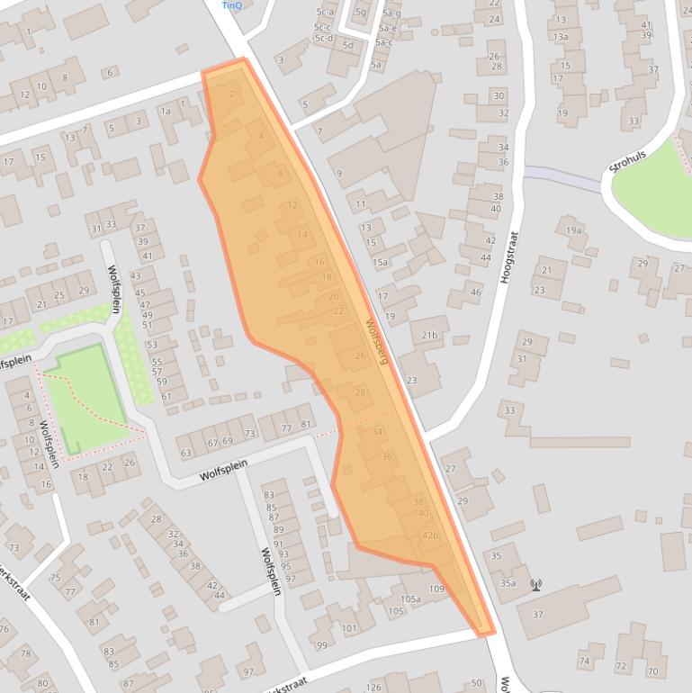 Kaart van postcodegebied 5721HT.