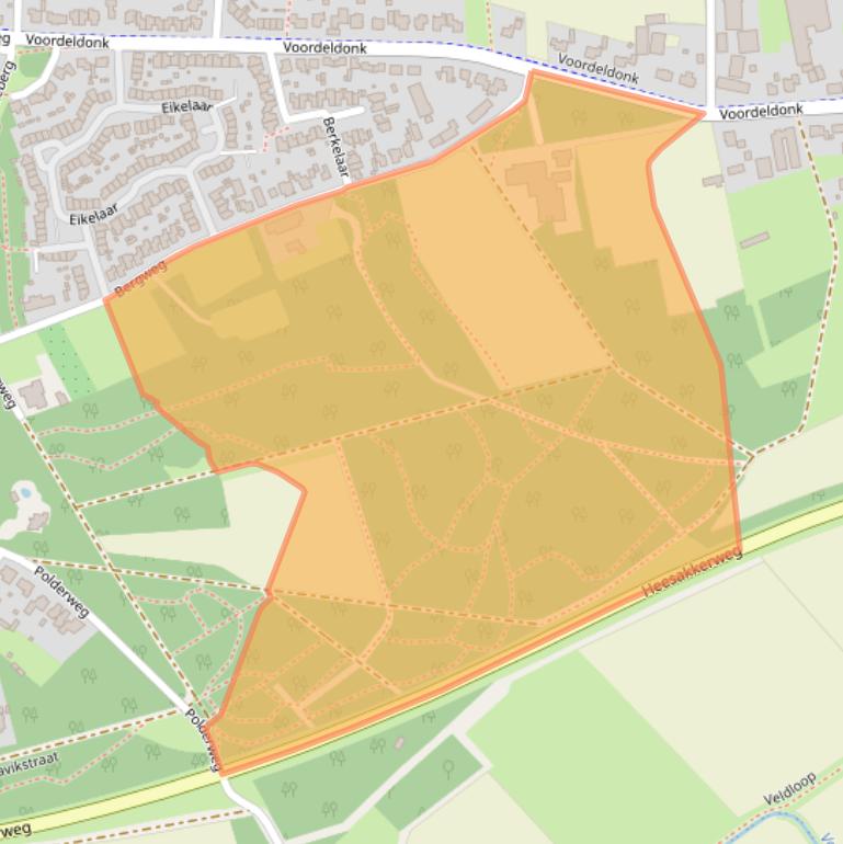 Kaart van postcodegebied 5721JD.