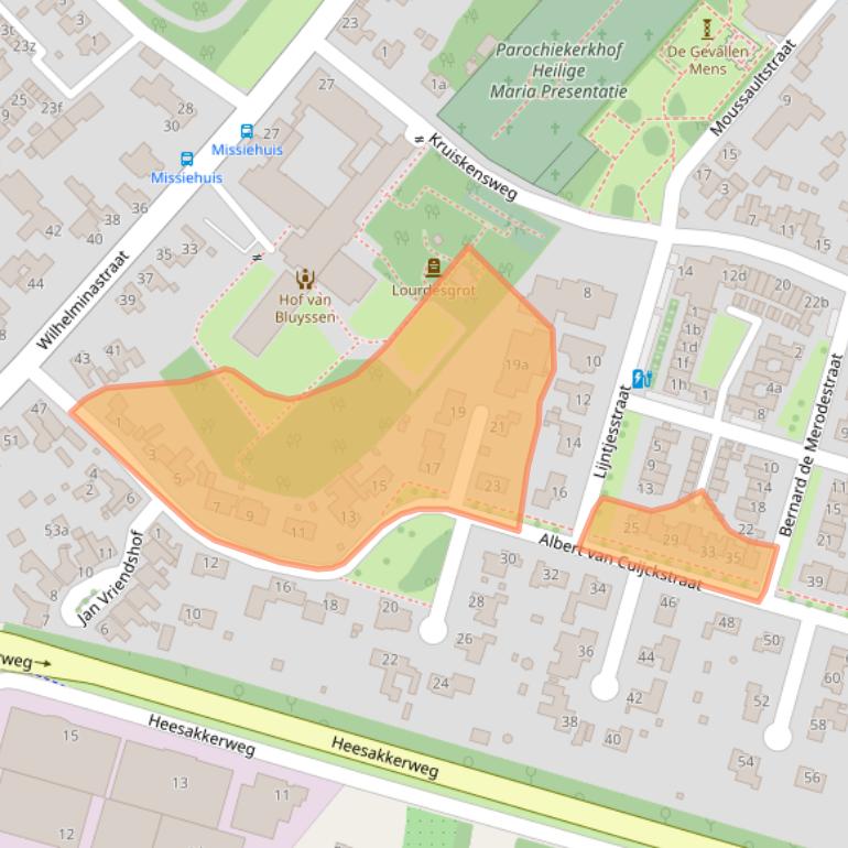 Kaart van postcodegebied 5721JL.