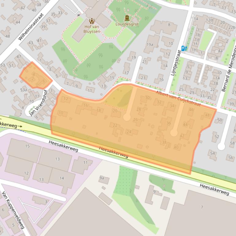 Kaart van postcodegebied 5721JP.