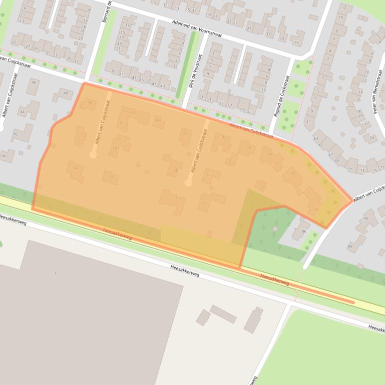 Kaart van postcodegebied 5721JR.