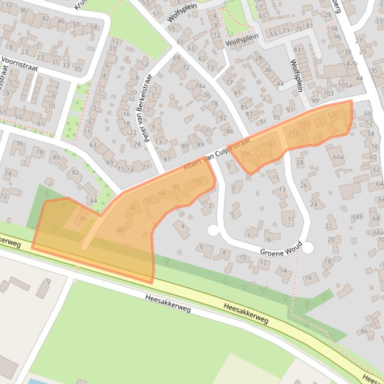 Kaart van postcodegebied 5721JS.