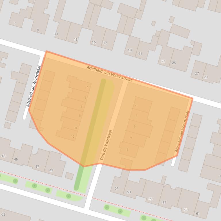 Kaart van postcodegebied 5721JV.