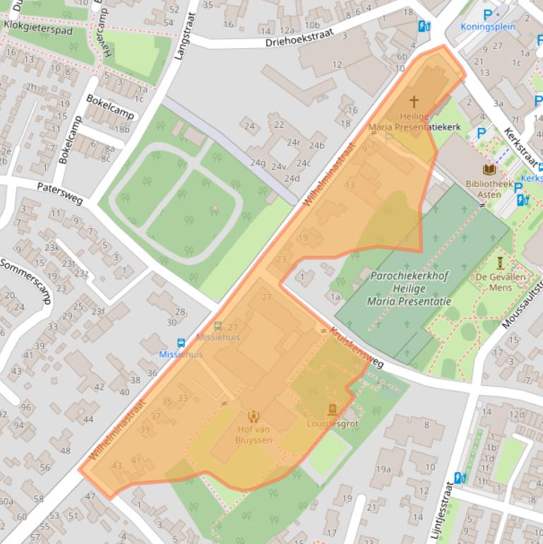 Kaart van postcodegebied 5721KG.