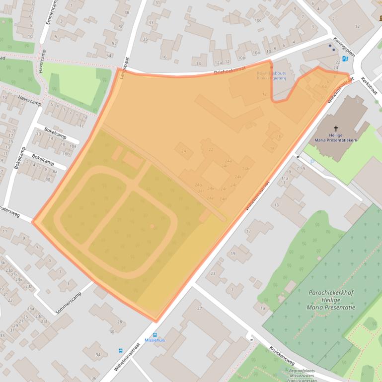 Kaart van postcodegebied 5721KJ.