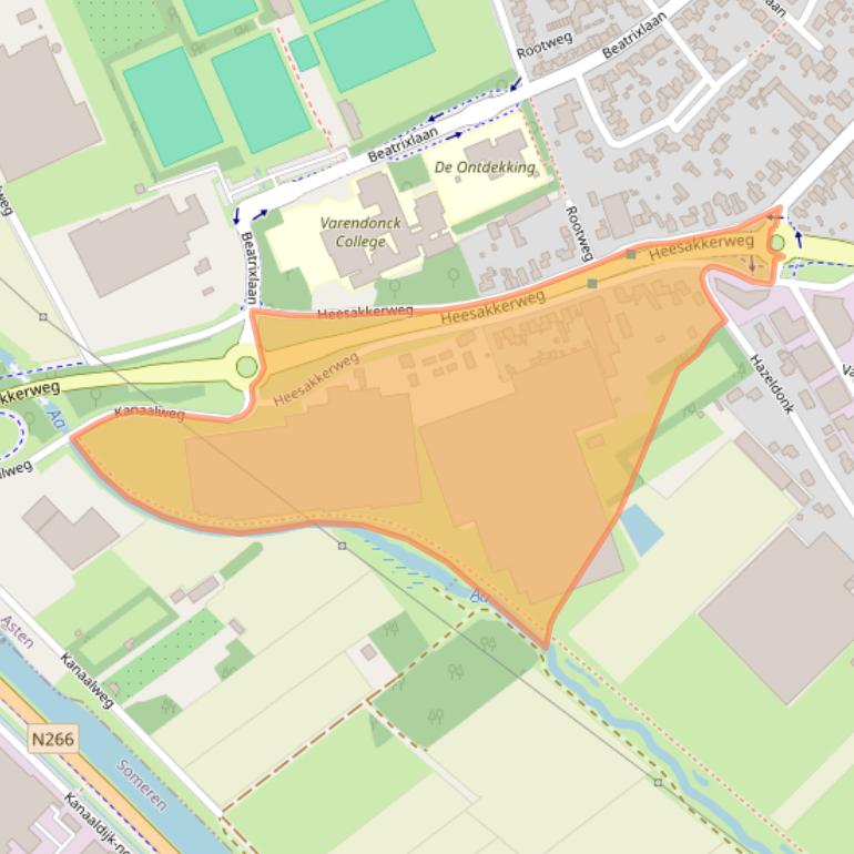 Kaart van postcodegebied 5721KN.