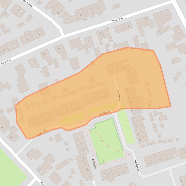 Kaart van postcodegebied 5721KS.
