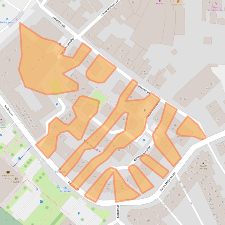 Kaart van postcodegebied 5721KX.