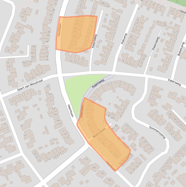 Kaart van postcodegebied 5721LR.