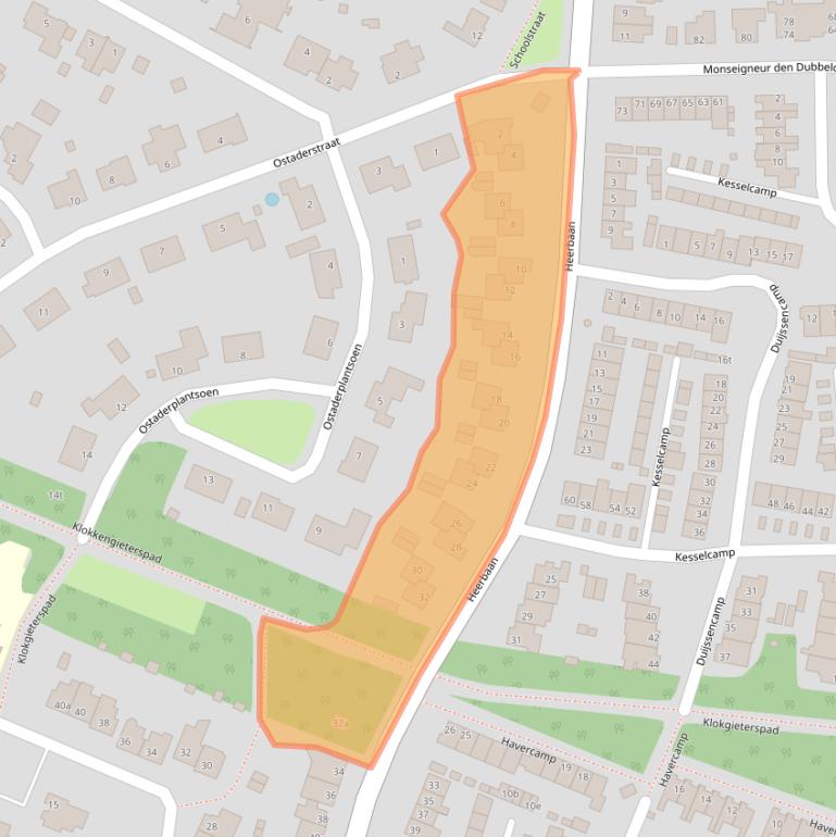 Kaart van postcodegebied 5721LS.