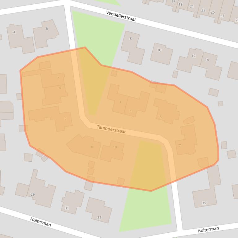 Kaart van postcodegebied 5721ME.