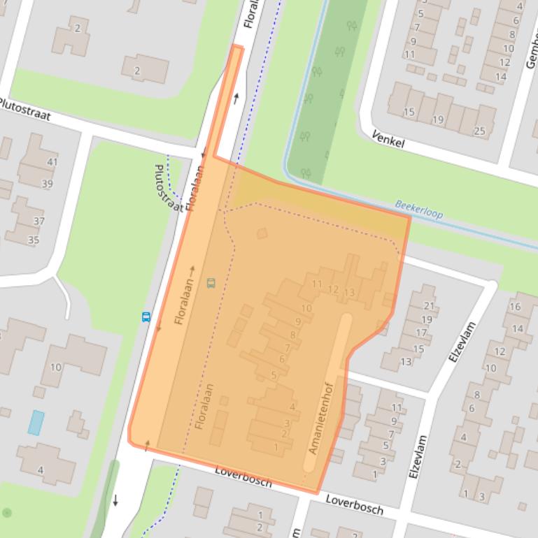 Kaart van postcodegebied 5721NA.