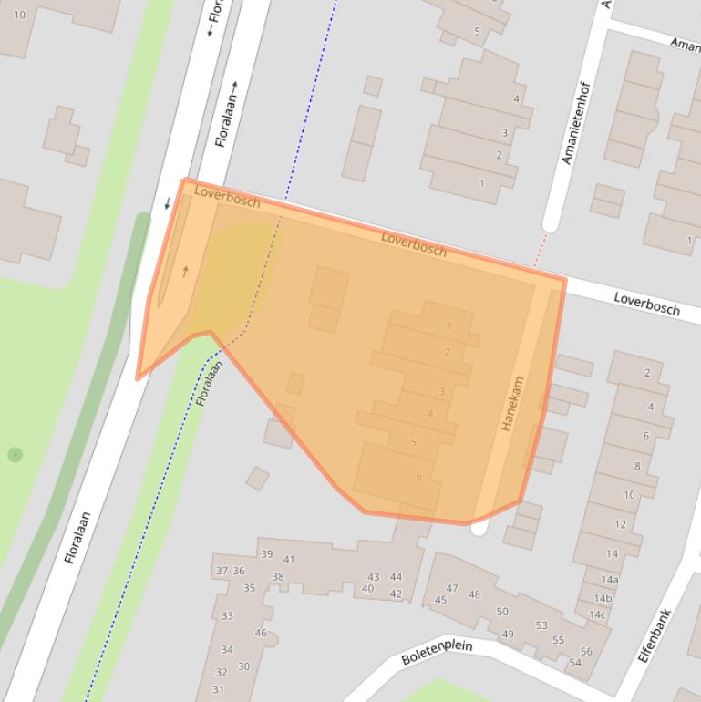 Kaart van postcodegebied 5721ND.