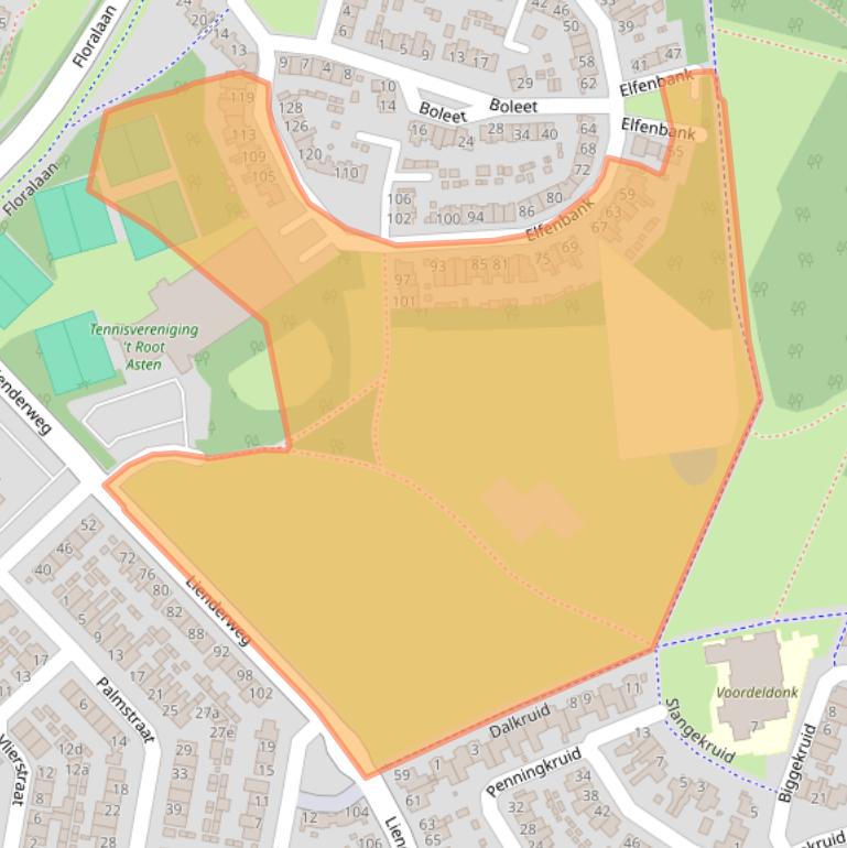 Kaart van postcodegebied 5721NM.