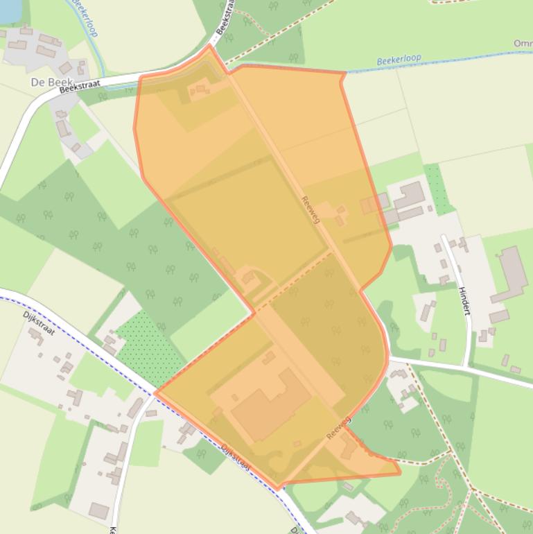 Kaart van postcodegebied 5721PD.