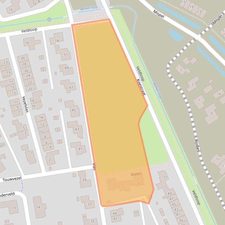 Kaart van postcodegebied 5721PK.