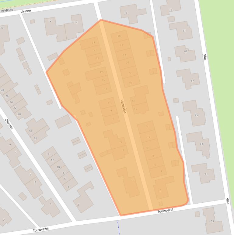 Kaart van postcodegebied 5721PM.