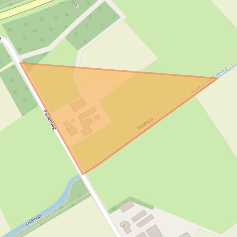 Kaart van postcodegebied 5721RA.