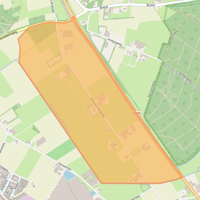Kaart van postcodegebied 5721RN.