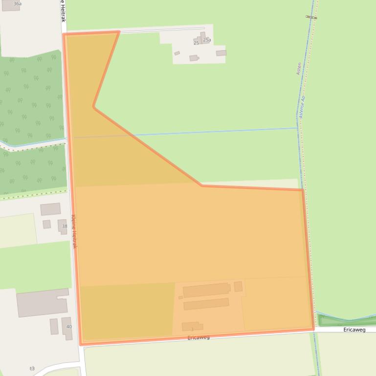 Kaart van postcodegebied 5721SH.