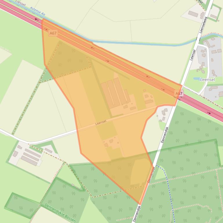 Kaart van postcodegebied 5721SN.