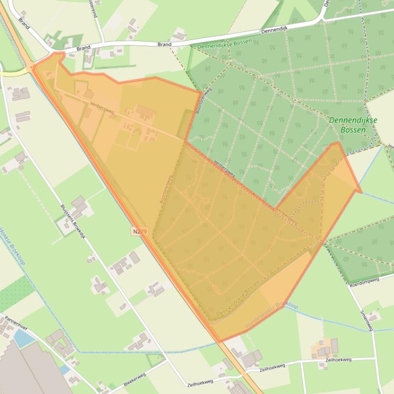 Kaart van postcodegebied 5721SV.