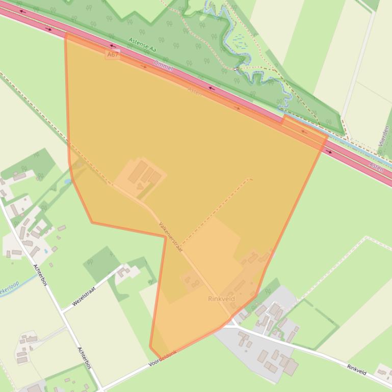 Kaart van postcodegebied 5721SX.
