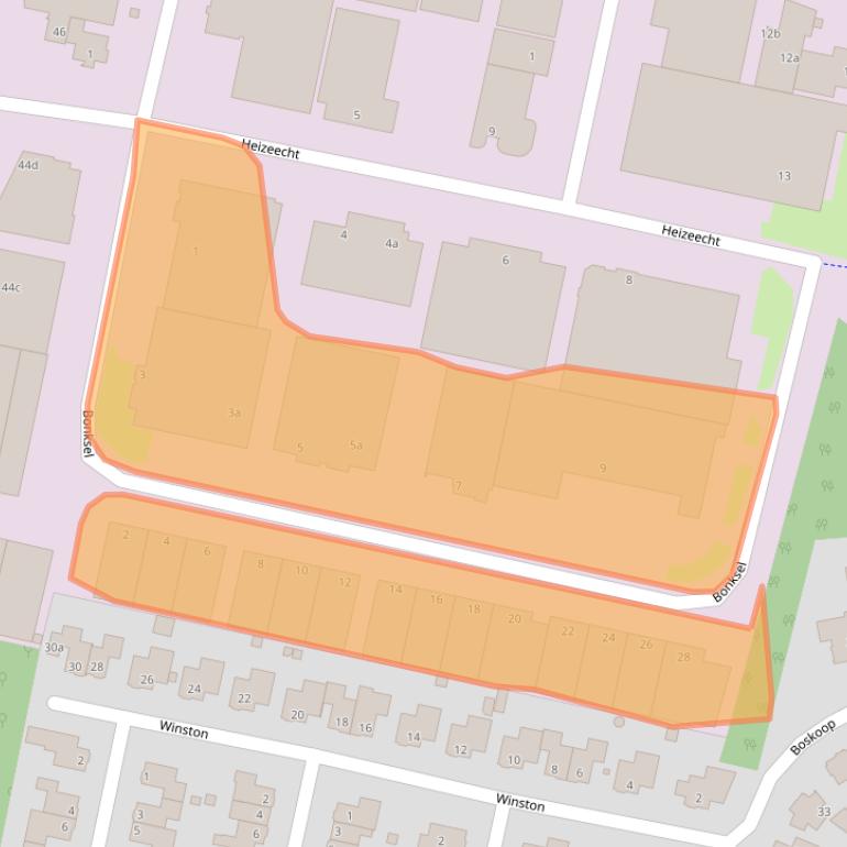 Kaart van postcodegebied 5721TP.