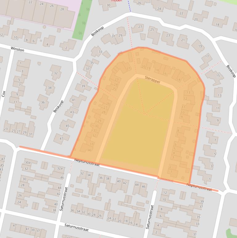 Kaart van postcodegebied 5721TW.
