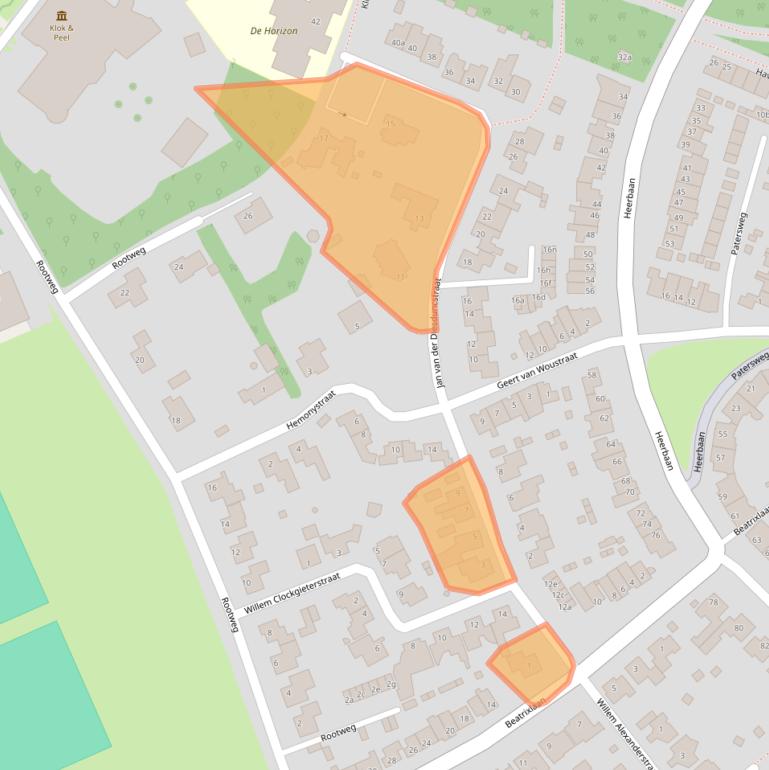 Kaart van postcodegebied 5721VN.