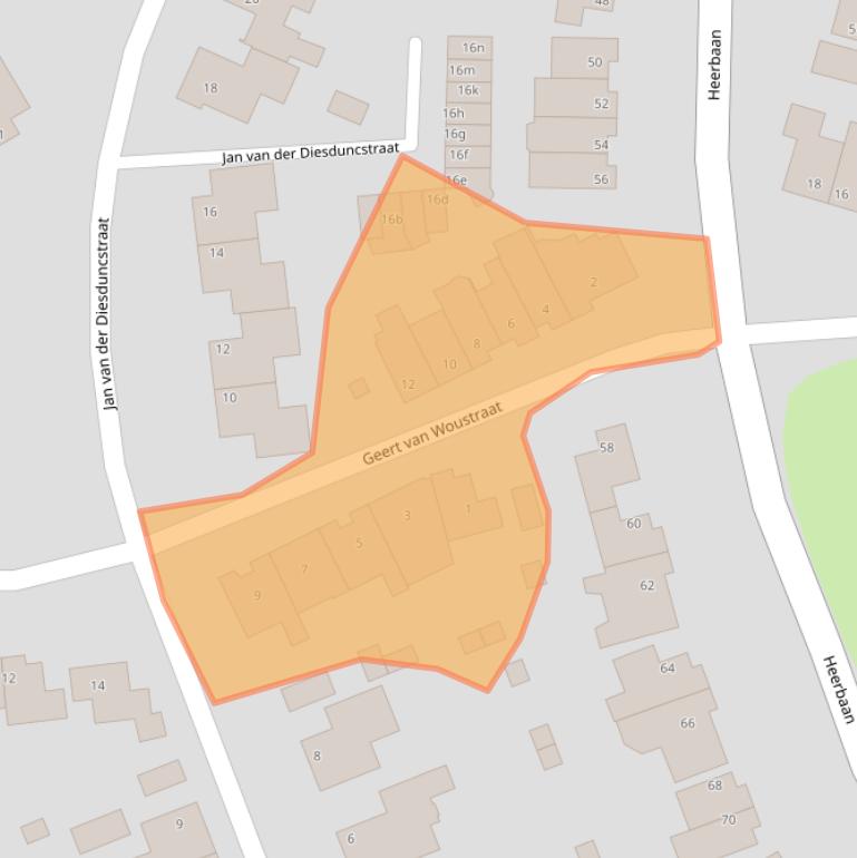 Kaart van postcodegebied 5721VR.