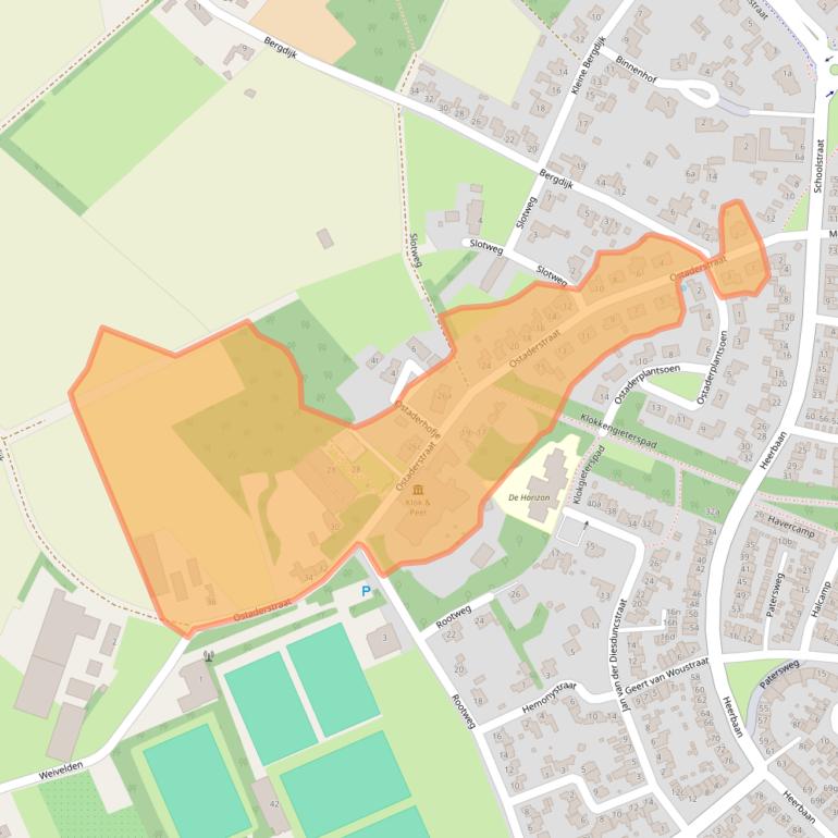 Kaart van postcodegebied 5721WC.