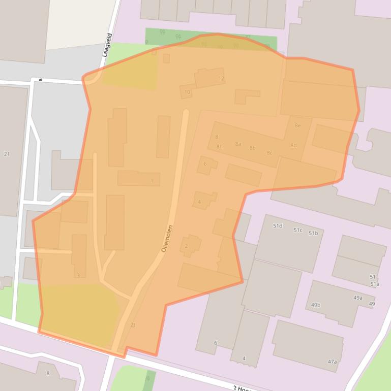 Kaart van postcodegebied 5721WN.
