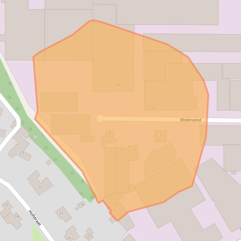 Kaart van postcodegebied 5721WP.