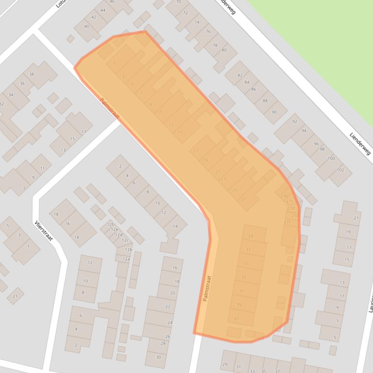 Kaart van postcodegebied 5721ZL.