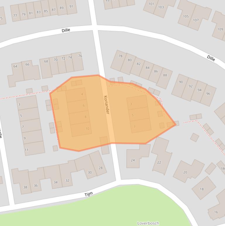 Kaart van postcodegebied 5722AK.