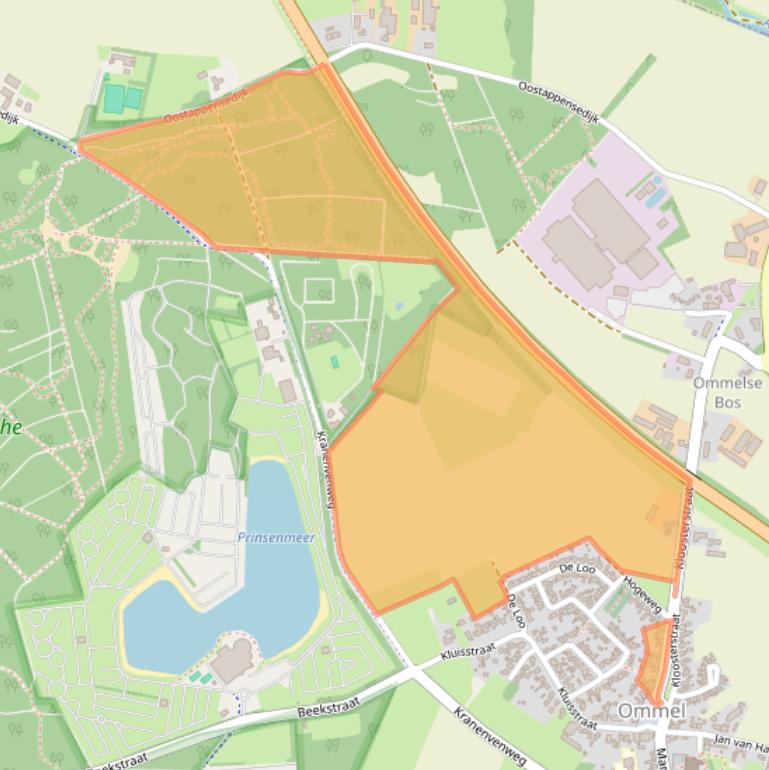 Kaart van postcodegebied 5724AG.