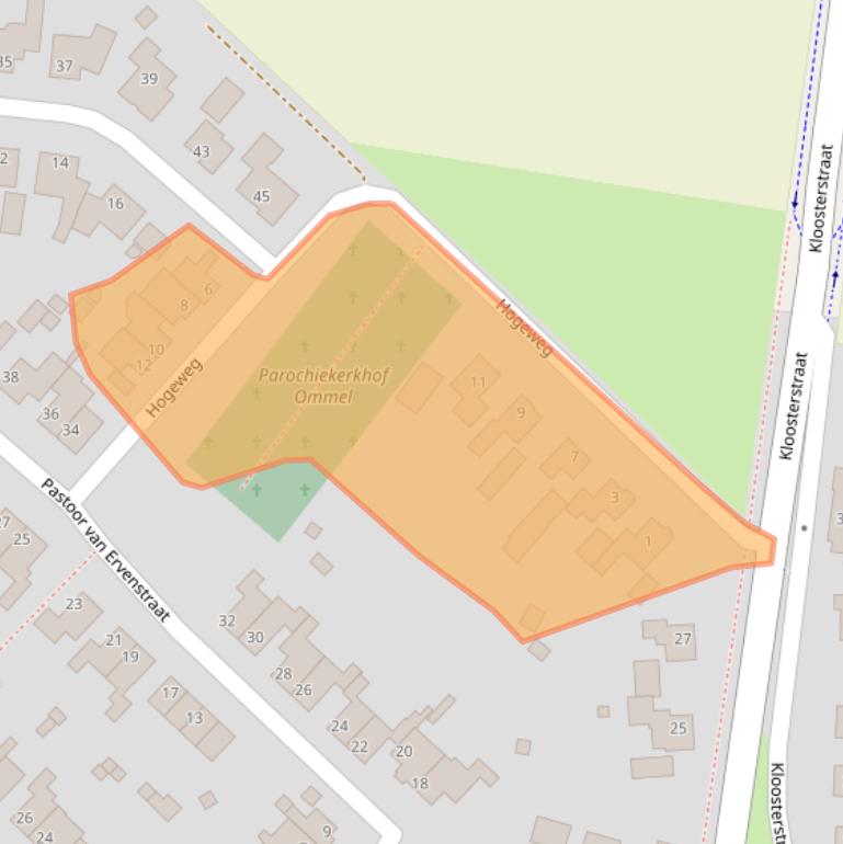 Kaart van postcodegebied 5724AJ.