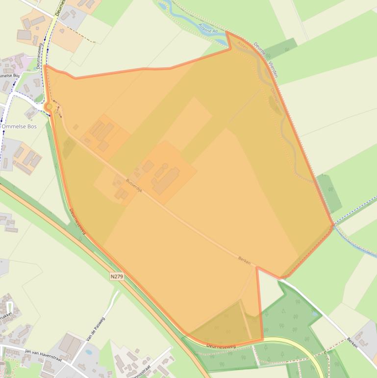 Kaart van postcodegebied 5724AM.