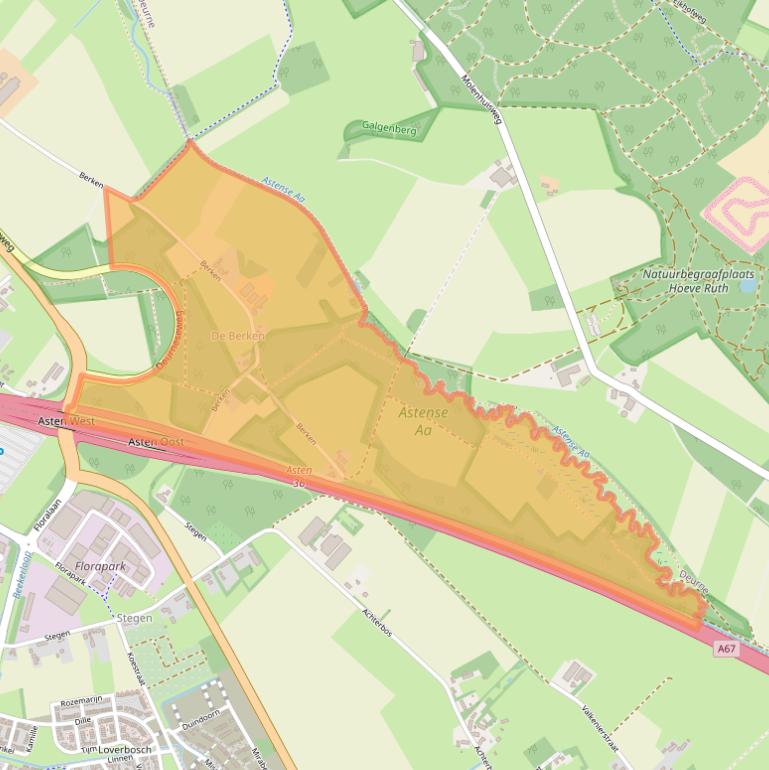 Kaart van postcodegebied 5724AN.