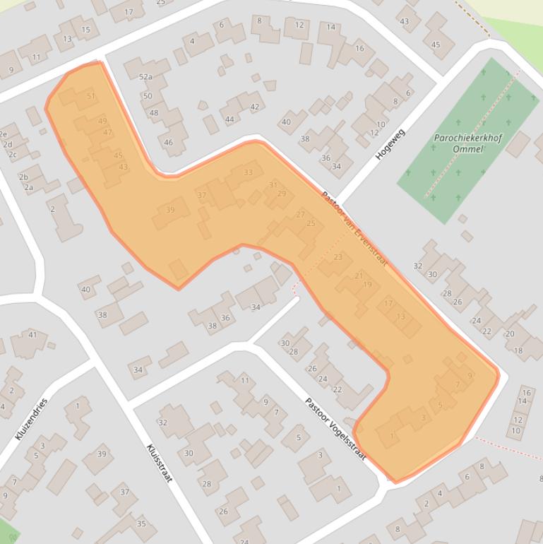 Kaart van postcodegebied 5724AW.