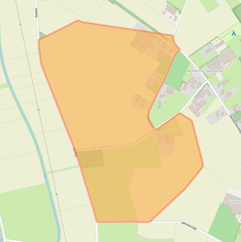 Kaart van postcodegebied 5724PJ.