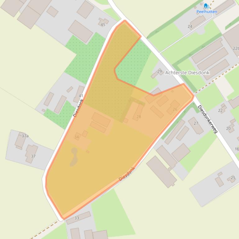 Kaart van postcodegebied 5724PK.