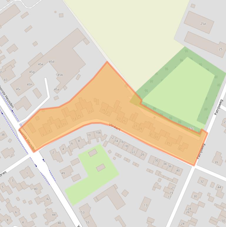 Kaart van postcodegebied 5725AH.