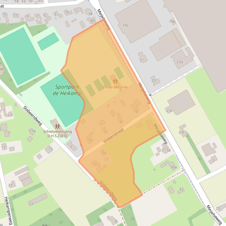 Kaart van postcodegebied 5725BK.