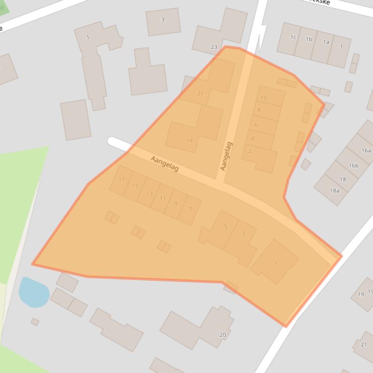 Kaart van postcodegebied 5725BM.