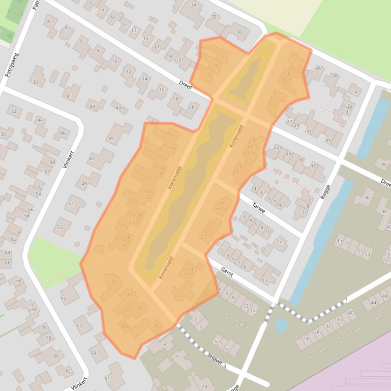 Kaart van postcodegebied 5725DB.