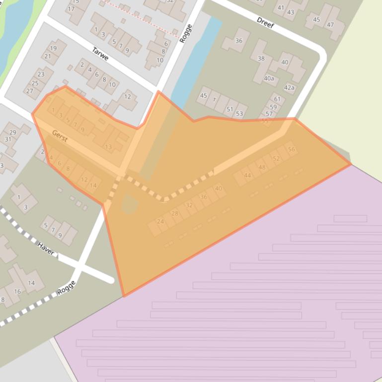 Kaart van postcodegebied 5725DD.